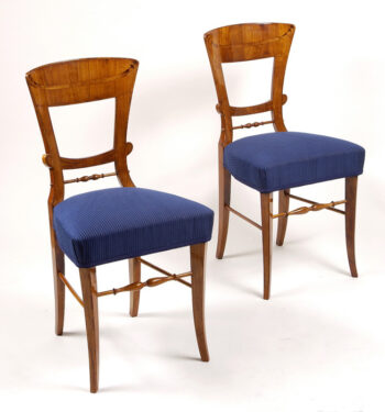 A pair of Biedermeier side chairs
