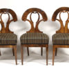 A set of three Biedermeier side chairs