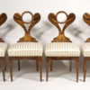A set of four rare and exceptional Biedermeier side chairs
