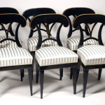 A set of six Biedermeier dining chairs