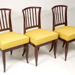 A set of three Biedermeier side chairs