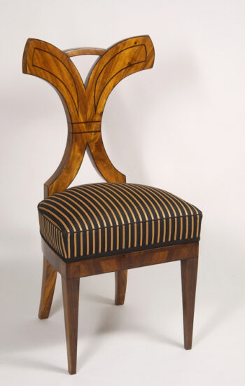 An exceptional set of four Biedermeier side chairs
