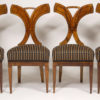An exceptional set of four Biedermeier side chairs