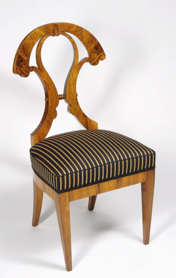 A set of three Biedermeier side chairs