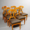 A set of six Biedermeier dining chairs