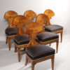 A set of six sleek and moderne Biedermeier side chairs