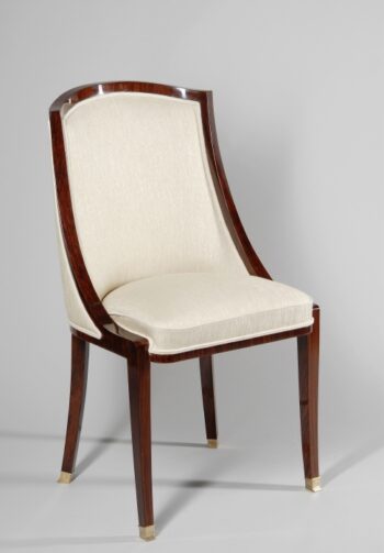 A set of four Art Deco side chairs