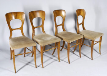 A set of four Biedermeier side chairs