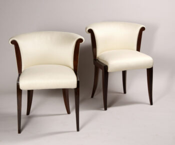 A pair of Art Deco petite bergeres