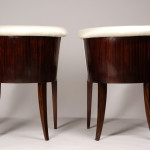 A pair of Art Deco petite bergeres