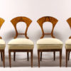 A set of four Biedermeier side chairs