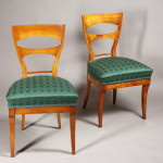 An elegant pair of Biedermeier side chairs