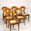 A set of six exceptional Biedermeier side chairs