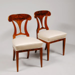 A pair of Biedermeier side chairs