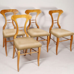 A set of four Biedermeier dining chairs