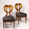 A pair of exceptional Biedermeier side chairs