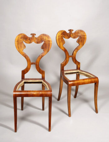 A pair of elegant Biedermeier side chairs