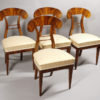 A set of four Biedermeier side chairs