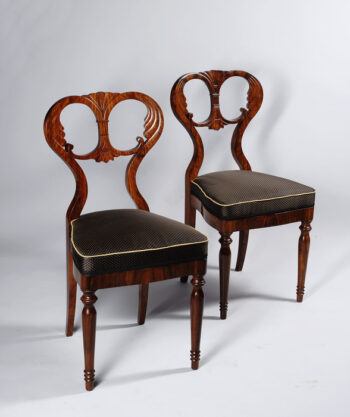 A pair of Biedermeier side chairs