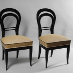 A pair of elegant Biedermeier side chairs