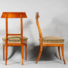 A set of unusual Biedermeier dining chairs