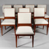 A set of eight Art Deco dining chairs