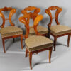 An elegant set of four Biedermeier sidechairs