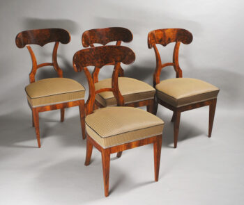A set of four side chairs