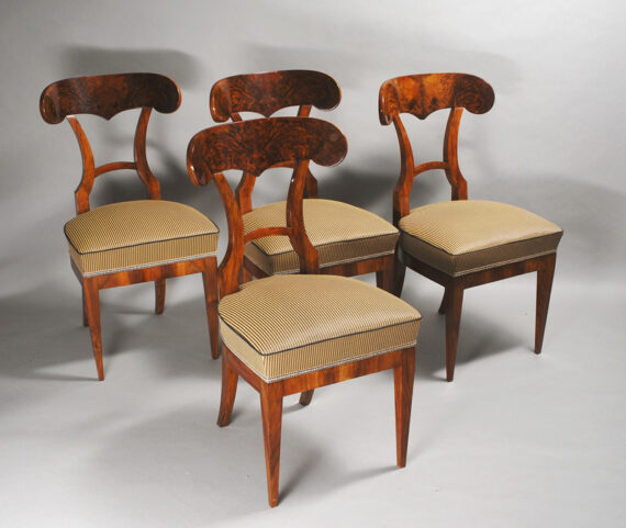 A set of four side chairs