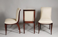 A set of ten dining chairs in rosewood after Jules Leleu 3