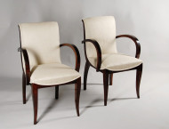 A set of ten dining chairs in rosewood after Jules Leleu 5