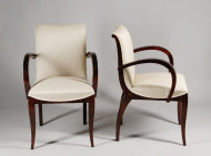 A set of ten dining chairs in rosewood after Jules Leleu 6