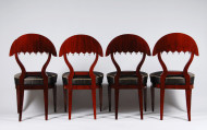 A set of four exceptional and important Biedermeier side chairs 2