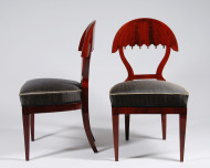 A set of four exceptional and important Biedermeier side chairs 4