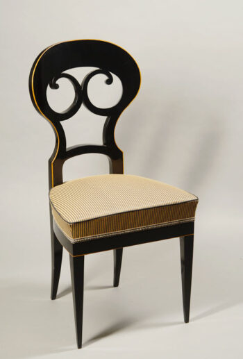 A set of six elegant Biedermeier dining chairs