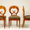 An exceptional set of four Biedermeier side chairs