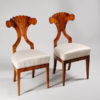 An exceptional pair of Biedermeier side chairs