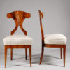 An exceptional pair of Biedermeier side chairs