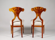 An exceptional pair of Biedermeier side chairs 5