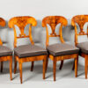 A set of four handsome Biedermeier side chairs