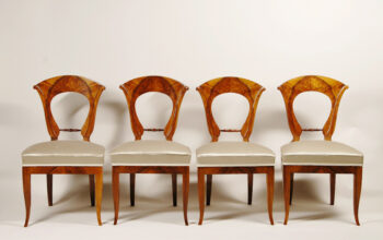 An elegant set of four Biedermeier chairs