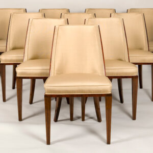 Set of 10 Art Deco gondola style dining chairs