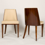 Set of 10 Art Deco gondola style dining chairs