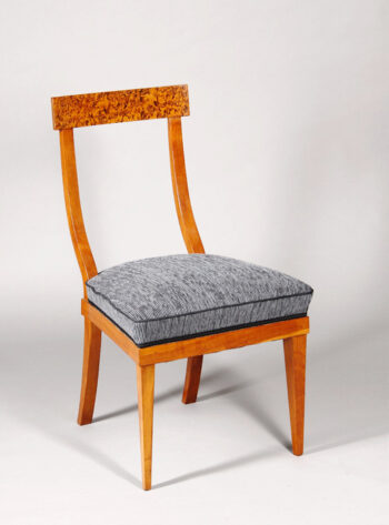 A set of six unusual Biedermeier dining chairs