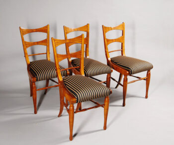 A set of four Biedermeier chairs