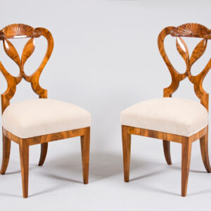 A pair of two exceptional Biedermeier chairs attributed to Josef Danhauser