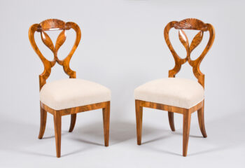 A pair of two exceptional Biedermeier chairs attributed to Josef Danhauser