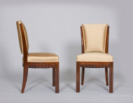 A striking set of Modernist dining chairs by Maurice Dufrene 2