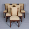 A striking set of Modernist dining chairs by Maurice Dufrene