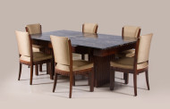 A striking set of Modernist dining chairs by Maurice Dufrene 4